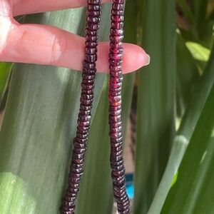 Natural Rhodolite Garnet Necklace with Sterling Clasp